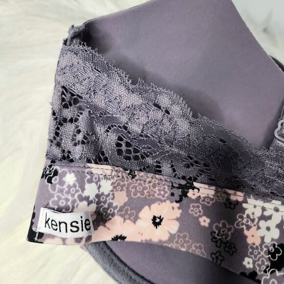 Kensie underwire lavender floral bra size 36D very soft - Picture 3 of 4